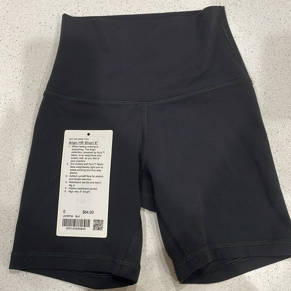 Lululemon size 0 Align HR Short 6” in Black - Picture 4 of 5